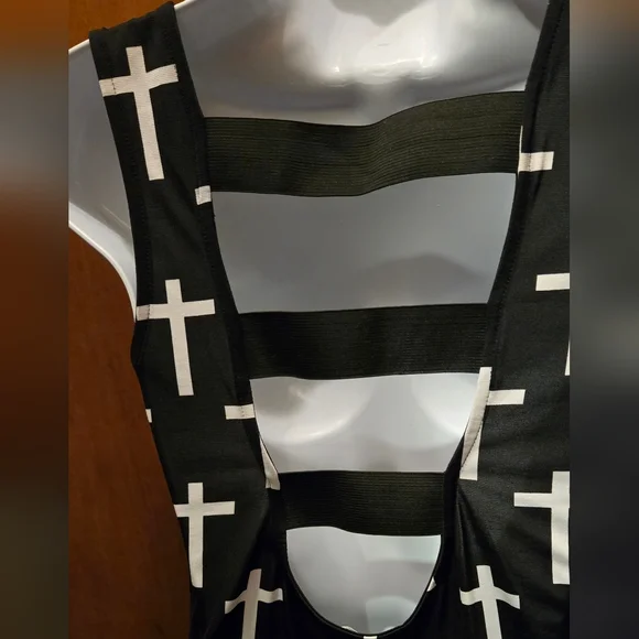 A'Gaci A'Gaci Black & White Cross Dress low back szL - Picture 5 of 7